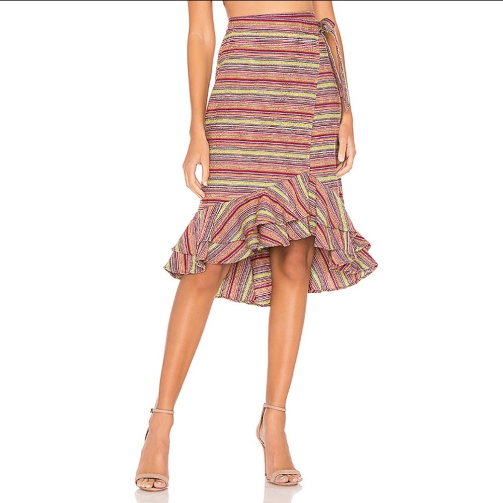 Multicolor midi skirt